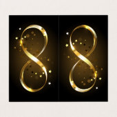 Carte De Visite Symbole d'infini doré (Extérieur déplié)