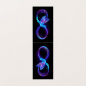 Carte De Visite Symbole d'infini néon avec colibri brillant (Extérieur déplié)