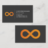 Carte De Visite Symbole d'infini professionnel en orange (Devant / Derrière)