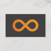 Carte De Visite Symbole d'infini professionnel en orange (Dos)