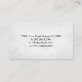 Carte De Visite Symbole d'infinité - Bandes de peinture noir et bl (Dos)