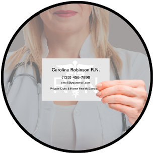 Carte De Visite Symbole d'infirmière diplômée RN simple
