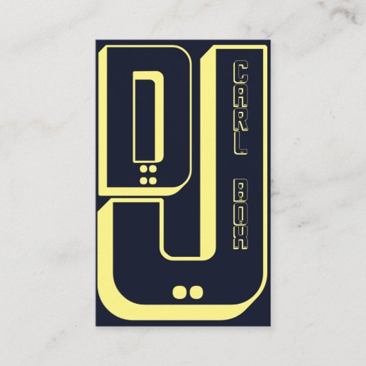 Carte De Visite Symbole DJ géant gras (Devant)