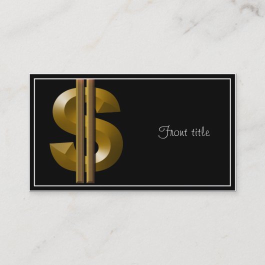 Carte De Visite SYMBOLE Dollar Or (Devant)