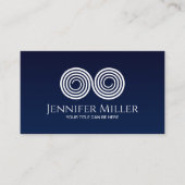 Carte De Visite Symbole double spirale de l'équilibre - Blanc mini (Devant)