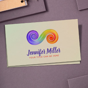 Carte De Visite Symbole double spirale de l'équilibre - Flux arc-e