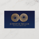 Carte De Visite Symbole double spirale de l'équilibre -Texture dor (Devant)