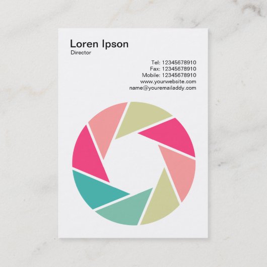 Carte De Visite Symbole d'ouverture - Couleurs 01 (Dos)