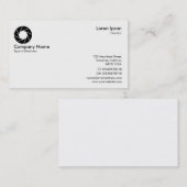 Carte De Visite Symbole d'ouverture/logo - Blanc (Devant / Derrière)