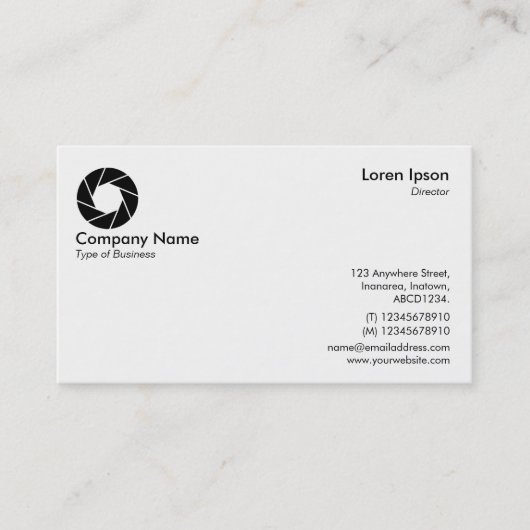 Carte De Visite Symbole d'ouverture/logo - Blanc (Devant)