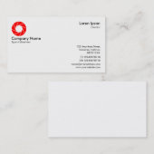Carte De Visite Symbole d'ouverture/logo - Rouge (Devant / Derrière)