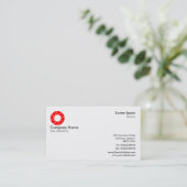 Carte De Visite Symbole d'ouverture/logo - Rouge (Debout devant)