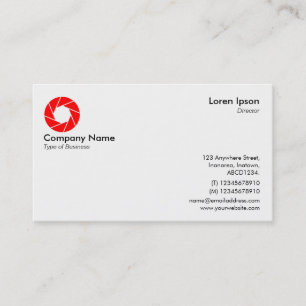 Carte De Visite Symbole d'ouverture/logo - Rouge