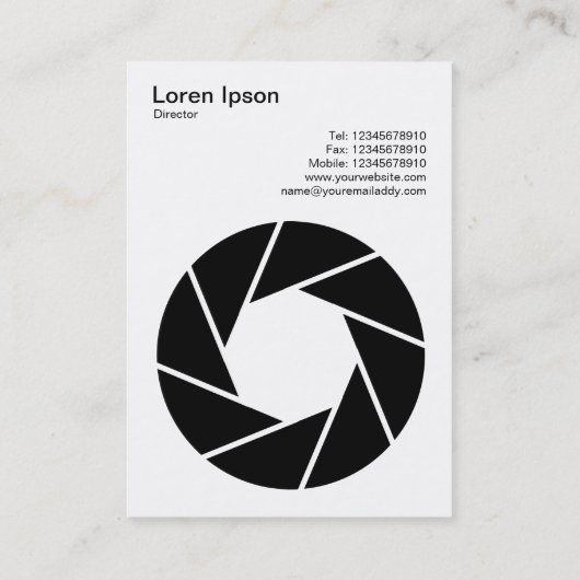 Carte De Visite Symbole d'ouverture - noir (Dos)