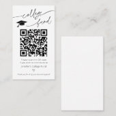 Carte De Visite Symbole du code QR du fonds du collège (Devant / Derrière)