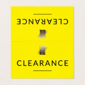 Carte De Visite Symbole du comptoir de compensation jaune noir (Extérieur déplié)