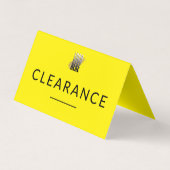 Carte De Visite Symbole du comptoir de compensation jaune noir (Dos)