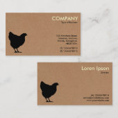 Carte De Visite Symbole du Hen noir - Carton (Devant / Derrière)