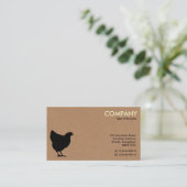 Carte De Visite Symbole du Hen noir - Carton (Debout devant)