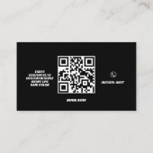 Carte De Visite Symbole du logo de la Boutique de Barber Professio (Dos)