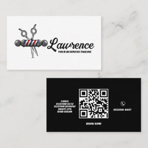 Carte De Visite Symbole du logo de la Boutique de Barber Professio