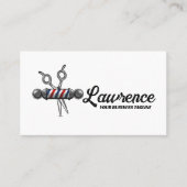 Carte De Visite Symbole du logo de la Boutique de Barber Professio (Devant)