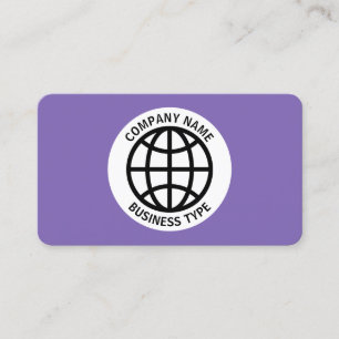 Carte De Visite Symbole du monde - Violet #7F66B2
