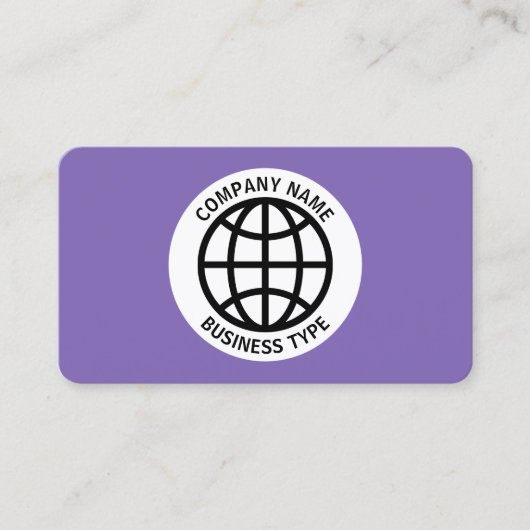 Carte De Visite Symbole du monde - Violet #7F66B2 (Devant)