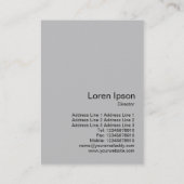 Carte De Visite Symbole du soleil - Jaune sur Noir (Dos)