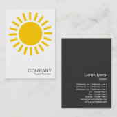 Carte De Visite Symbole du soleil - orange (Devant / Derrière)