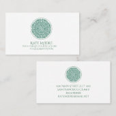 Carte De Visite Symbole du Yoga de Mandala de l'Univers (Devant / Derrière)