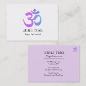 Carte De Visite Symbole élégant moderne de l'OM Aum d'instructeur (Devant / Derrière)