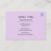 Carte De Visite Symbole élégant moderne de l'OM Aum d'instructeur (Dos)