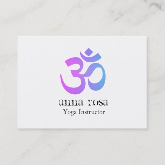 Carte De Visite Symbole élégant moderne de l'OM Aum d'instructeur (Devant)