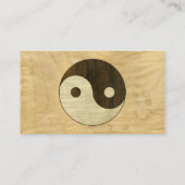 Carte De Visite Symbole en bois de Yin Yang (Dos)