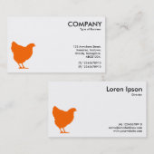 Carte De Visite Symbole en orange - Blanc (Eggshell) (Devant / Derrière)