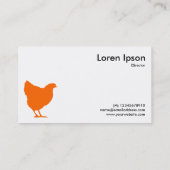 Carte De Visite Symbole en orange - Blanc (Eggshell) (Dos)