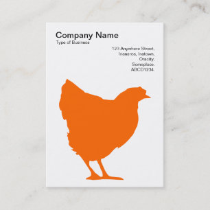 Carte De Visite Symbole en orange - Noir sur Blanc