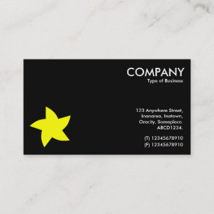 Carte De Visite Symbole étoile tournante jaune - Noir