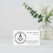 Carte De Visite Symbole franc-maçonnerie (Debout devant)