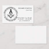 Carte De Visite Symbole franc-maçonnerie (Devant / Derrière)