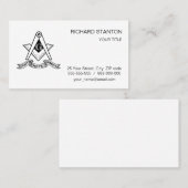 Carte De Visite Symbole franc-maçonnerie (Devant / Derrière)