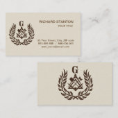 Carte De Visite Symbole franc-maçonnerie (Devant / Derrière)