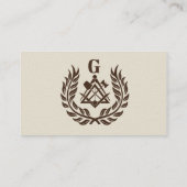 Carte De Visite Symbole franc-maçonnerie (Dos)