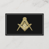 Carte De Visite Symbole franc-maçonnerie noir maçonnique (Dos)