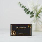 Carte De Visite Symbole Gold Pi Icons Math Tutor (Debout devant)