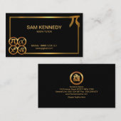 Carte De Visite Symbole Gold Pi Icons Math Tutor (Devant / Derrière)