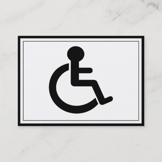 Carte De Visite Symbole Handicap (Devant)