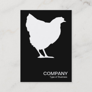 Carte De Visite Symbole Hen Blanc - Noir