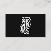 Carte De Visite Symbole hibou blanc (Dos)